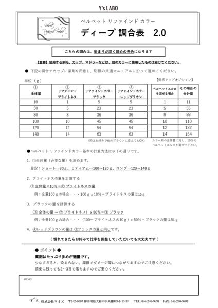 ディ－プ2.0調合表のサムネイル
